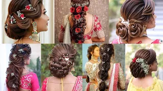 New Bridal hairstyles 2023|| Beautiful Indian wedding hairstyles||