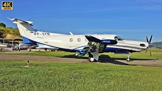 Pilatus PC12NG PP-SYN Acionamento e Decolagem Vídeo em 4K