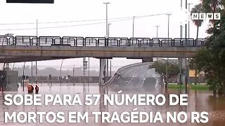 Sobe para 57 o número de mortos por causa das chuvas no Rio Grande do Sul