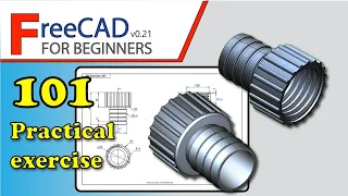 FreeCAD 0.20-0.21 Beginners tutorial: practical exercise 101 (draft tool PartDesign)