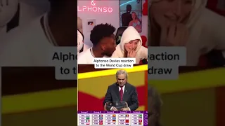 Alphonso Davies reaction to the World Cup draw 🔥