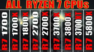 ALL RYZEN 7 CPUs || PC GAMES TEST ||