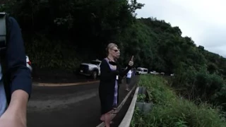 Overlooking Honomanu Park Road to Hana, Maui