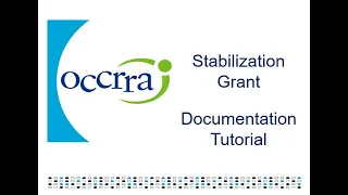 Stabilization Grant Documentation Tutorial