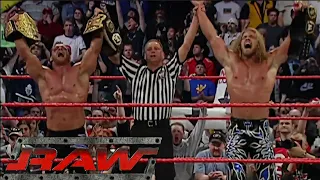 Batista & Ric Flair vs Chris Benoit & Edge World Tag Team Championship Match RAW Apr 19 2004