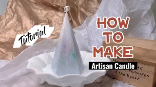 How to make artisan candle | Full tutorial | geometry | feather palm wax | DIY Craft | handmade