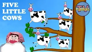 Five Little Cows jumping in a Tree | Nursery Rhymes & Kids Songs