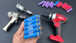 ₹50 की पुरानी Laptop बैटरी से ₹2700 बचाओ 😎 Cordless Drill Machine Battery Making