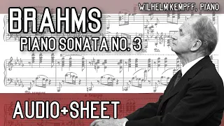 Brahms - Piano Sonata No. 3 in F minor, Op. 5 (Audio+Sheet) [Kempff]