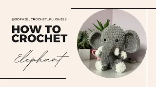 Crochet Elephant stitch tutorial Part1 to learn the stitches for the Elephant Beginner Kit