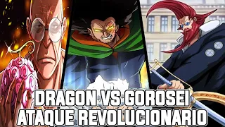 DRAGON VS GOROSEI | EL ATAQUE REVOLUCIONARIO DE DRAGON Y LUFFY A GOROSEI Y LA MARINA