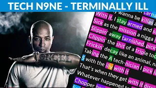 Tech N9ne's verse on Terminally Ill | Lyrics, Rhymes Highlighted