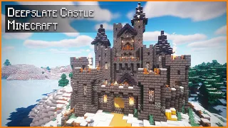 Minecraft: How to build a Deepslate Winter Castle | Tutorial