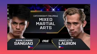 Jhanlo Mark Sangiao vs. Anacleto Lauron Fight Replay #mma #teamlakay #onechampionship #philippines