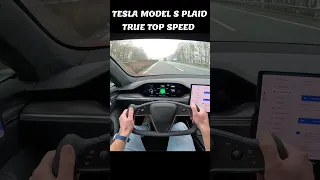 Tesla Model S Plaid - True top speed on Autobahn #shorts #tesla