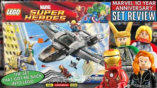 LEGO Avengers QUINJET AERIAL ATTACK 10th Anniversary Set 6869 Review