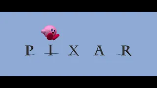 Kirby in the Pixar Animation Studios logo