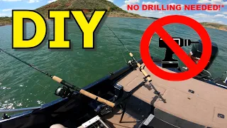 Making HOMEMADE FISHING ROD HOLDERS For BOAT (DIY/NO DRILLING)