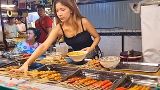 Heaps of Yummy Thai Street Food at Owl Market in Bangkok - Seafood, Crepes, Burger, Creamy Potato