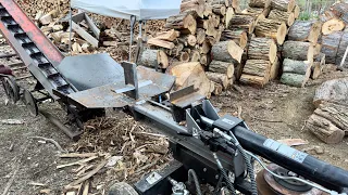 DIY Modified Log Splitter First Test