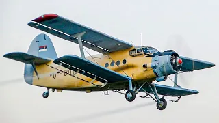 AMAZING SOUND! | PZL/Antonov AN-2R CLOSE-UP Taxi, Takeoff and Low Passes | Mosquito Control