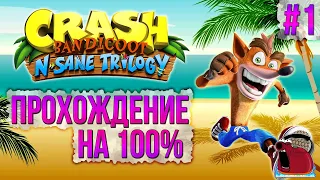 Crash Bandicoot N. Sane Trilogy прохождение на 100% - Стрим #1