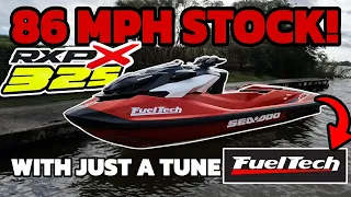 BONE STOCK 2024 SEADOO RXPX 325 HITS 86 MPH WITH ONLY A FUELTECH ECU & TUNE@FuelTechUSA