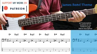 James Bond Theme (Bass cover with tabs)
