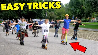 EASY SCOOTER TRICKS FOR BEGINNERS!