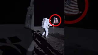 Why is the flag on the moon waving?😳 #moonlanding #fakenews