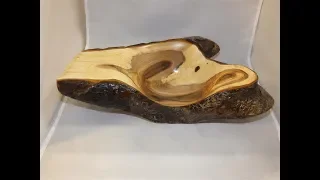 Natural Live Edge Winged Bowl - Wood Turning