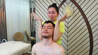 ASMR Impressive head and neck massage by Ilyana