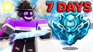 Can I Get DIAMOND RANK In 7 DAYS? Day 1. (Roblox Bedwars)