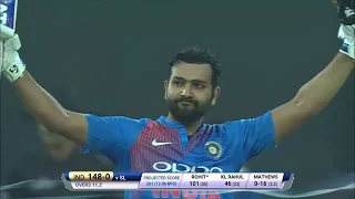 Rohit Sharma 118 (43) vs Sri Lanka 2nd T20I 2017 Indore (Ball By Ball)