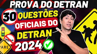 SIMULADO DO DETRAN 2024 - REVISÃO DE 30 QUESTÕES  - PROVA SIMULADA DO DETRAN 2024