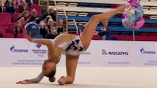 Super close Slow Motion Anastasia Simakova Ball 2021 Rhythmic gymnastics sexy gymnast |♪Time goes by