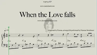 When the Love falls  -  Easy Piano  -  Yiruma