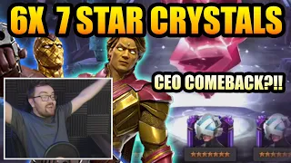 6x 7 Star Gifted Guardians Crystal Opening - GOD TIER CEO COMEBACK!!! - Marvel Contest Of Champions