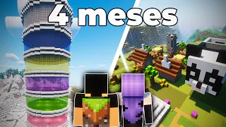 FIZEMOS UMA COMPETICAO DE CONSTRUIR NO MINECRAFT NO QUARTO MES