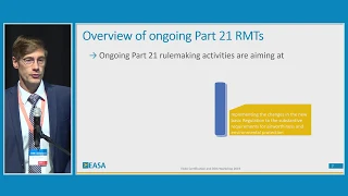 Rulemaking Activities Affecting Part 21: Update - EASA Product Certification & DOA Workshop 2019