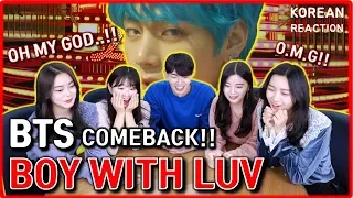 [ENG/Korean Models Reaction] BTS - Boy With Luv feat. Halsey' Official MV | Comeback Reaction!!