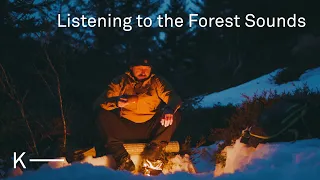 Alone by the Campfire in a Forest — Making Coffee