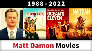 Matt Damon Movies (1988-2022) - Filmography