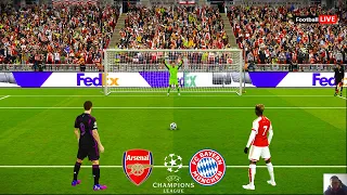 Arsenal vs Bayern Munich - Penalty Shootout | Quarter Final UEFA Champions League 2024 | PES