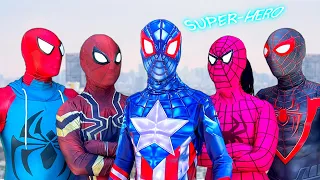 SUPERHERO's ALL STORY 1 || Spider-Man RED , WHITE , PINK , VENOM and RICK HERO ( Funny, Dark Movie )