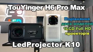 Порівняння TouYinger H6 Pro Max і LedProjector K10