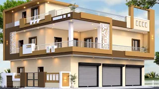 1660 sqft में 4 बेडरूम और 2 दुकानों के साथ गांव का नक्शा ll 33 x 50 house plans ll 33 x 50 house