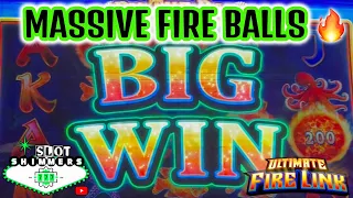 MASSIVE FIRE BALLS 🔥 ULTIMATE FIRE LINK CRAZINESS ‼️ HUGE SLOT WINS 🤯 UP TO $10 SPIN 💲 SLOT SHIMMERS