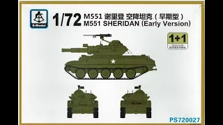 S-MODEL 1/72 M551 Sheridan (1+1 Kit) - A Look In The Box