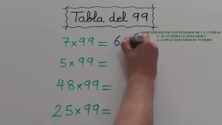 SORPRENDE A TU PROFESOR CON ESTE INCREÍBLE TRUCO CON LA TABLA DEL 99